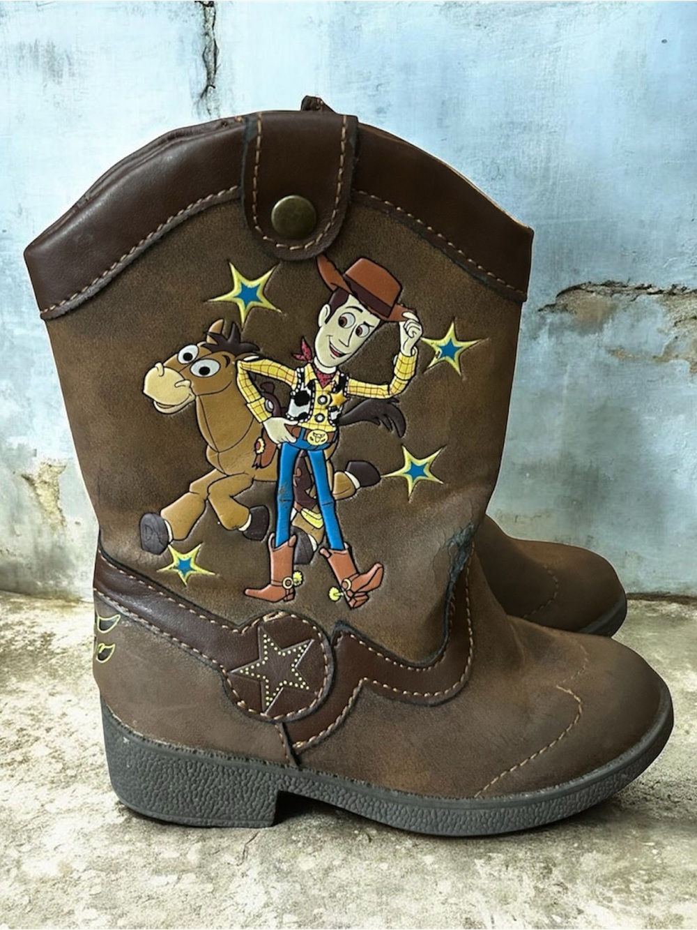 Disney Toy Story 4 Woody Bullseye Cowboy Boots Brown Kids Soze 4 Western
